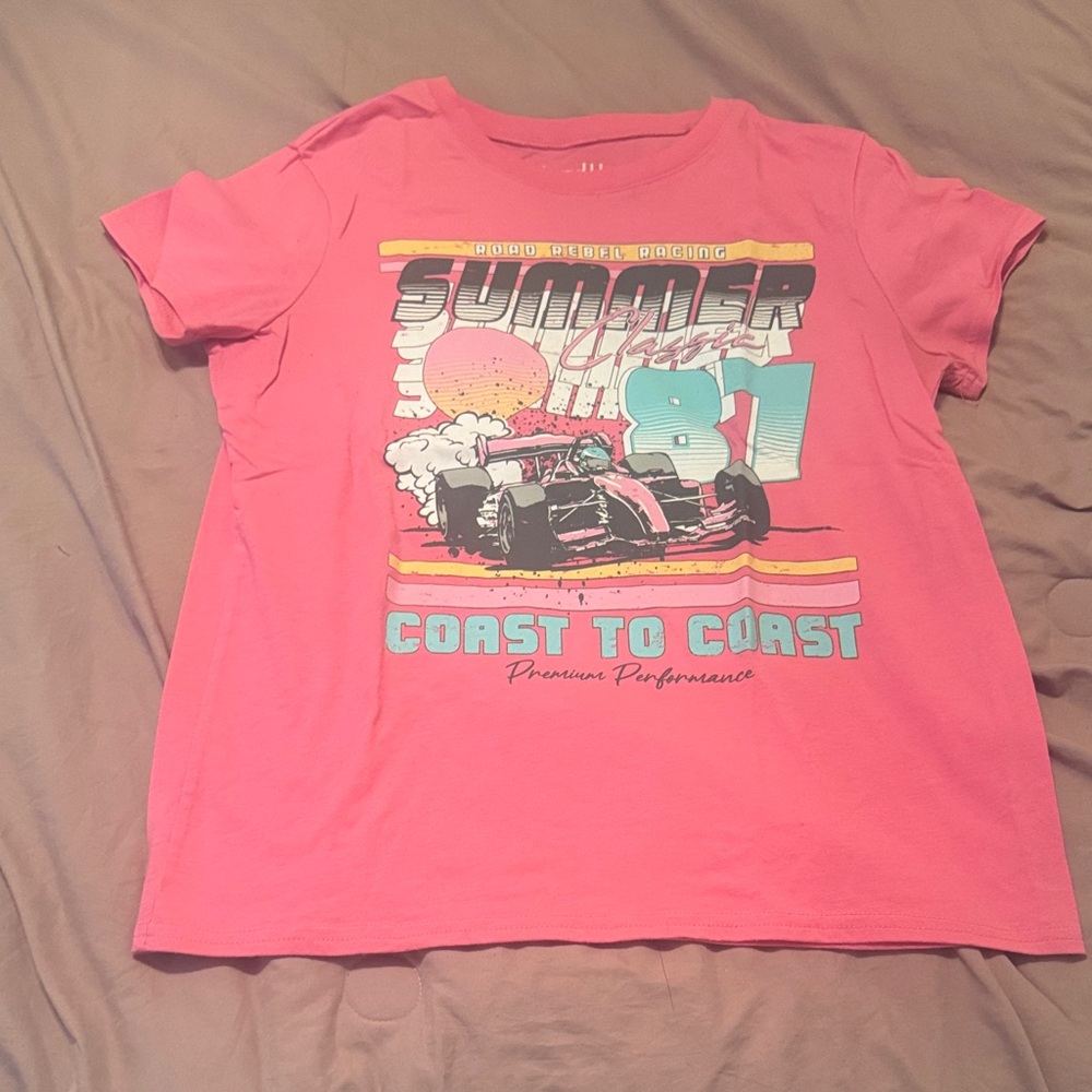 Youth Wound Up Pink Summer Graphic Tee